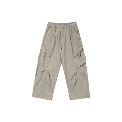 100%精梳棉宽松直筒工装休闲裤冬