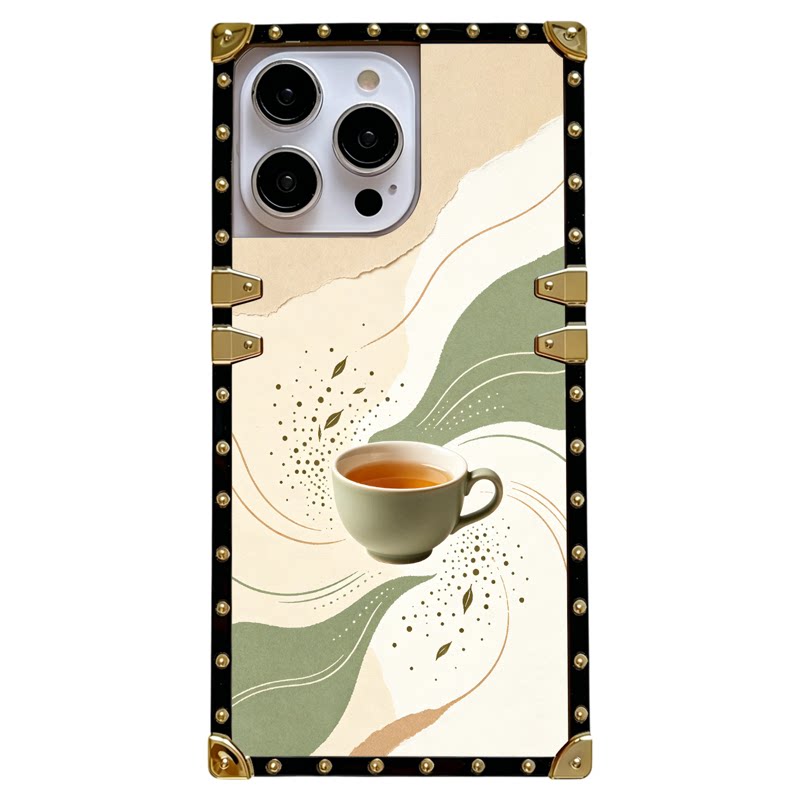 新中式茶杯iPhone17手机壳轻奢风