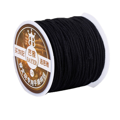 皎月白加金手搓棉线藏式手绳