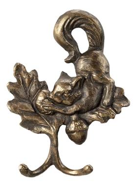 现货纽约下城公园进口松鼠觅食的灵动瞬间铸铁艺术挂钩