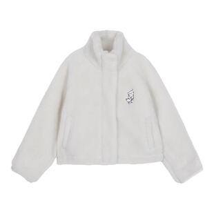 MOUSSY潦草小狗系列秋季新品绵羊毛立领夹克外套028IAA01-1011