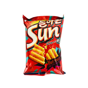 韩国进口零食好丽友sun太阳玉米片酥脆薯片70g零食小吃 休闲食品