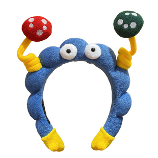 可爱卡通毛绒发箍男2025新款秋冬洗脸专用头箍防滑不掉压发卡头饰