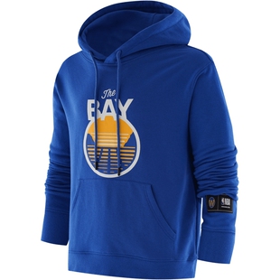 NBA官方正品男女连帽套头印花运动舒适卫衣上衣勇士湖人篮网队