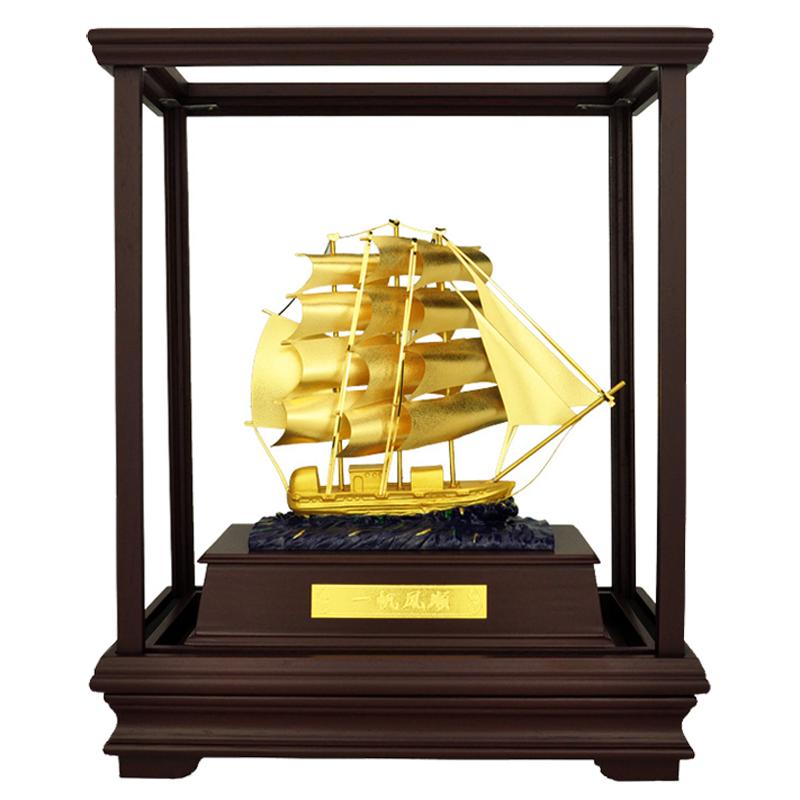 足金帆船轻奢风搬家礼品