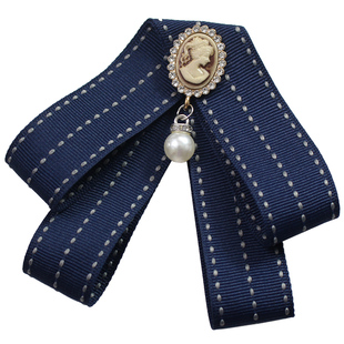 领花女配饰高档建行职业头花套装农行空姐领结工装领部饰品别针新