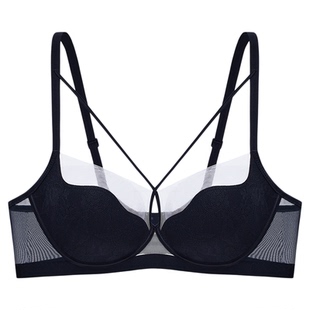 【薄雾】伊维斯软钢圈内衣性感蕾丝文胸大胸显小法式背心2025秋