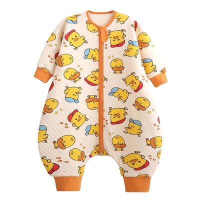 呼西贝睡袋分腿加棉连体睡衣宝宝秋冬季睡袋婴儿四季通用防踢被子