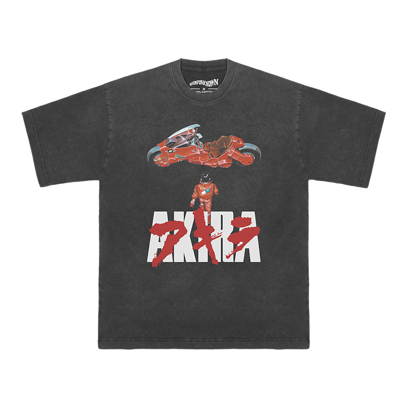 阿基拉Akira大友克洋动漫短袖纯棉圆领水洗长袖宽松美式男T-Shirt