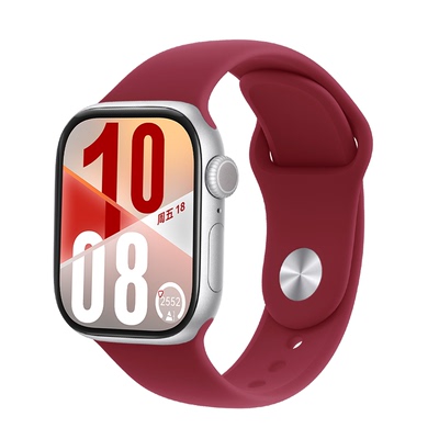 适用华为watchfit4/3表带红色女