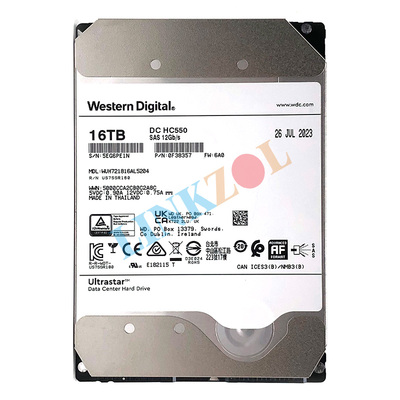 WD/西部数据 WUH721816A5204 SAS 16TB HC550服务器3.5寸机械硬盘