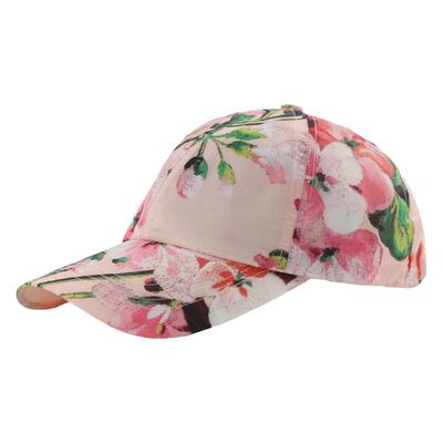 棒球帽夏季女士花朵户外防晒速干