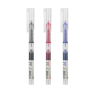 3支装黑红蓝速干中性笔三色顺滑大容量