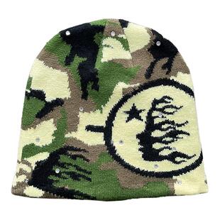 Hellstar Studios logo Sports Flame Beanie 针织休闲毛线冷帽子