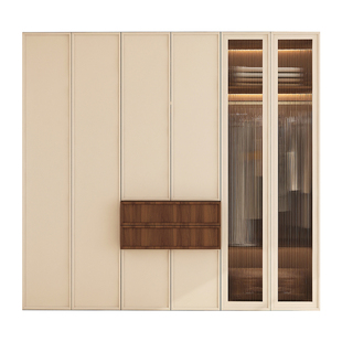 新中式实木衣柜家用卧室2025新款爆款宋氏美学衣帽间柜全屋定制柜