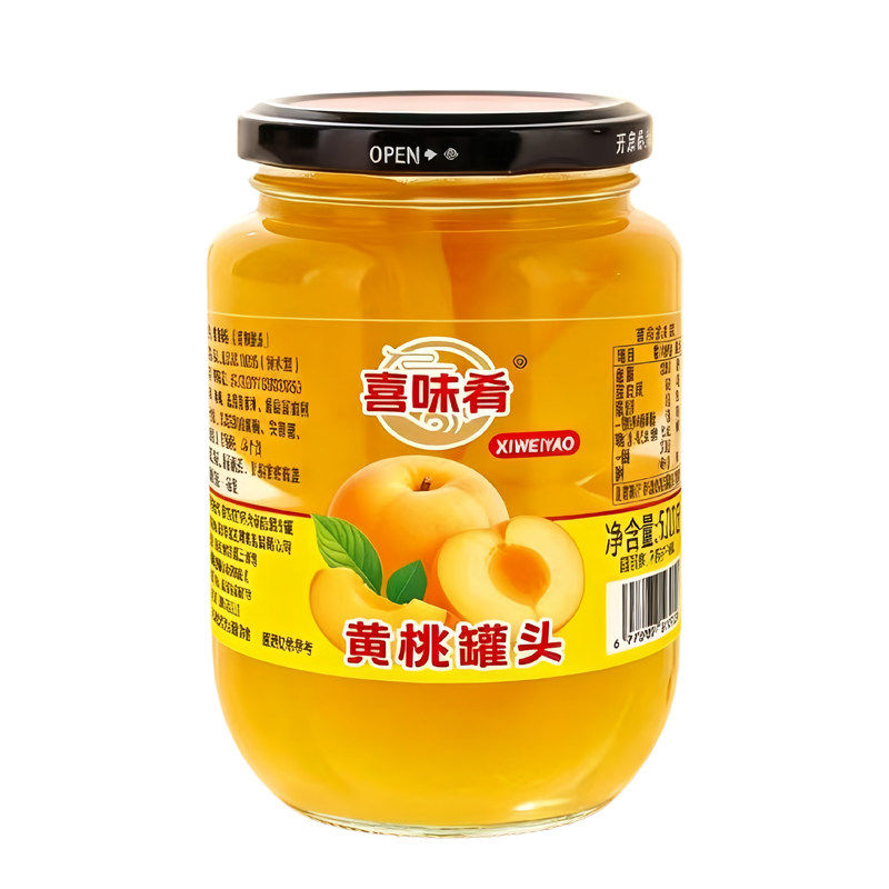 糖水黄桃罐头510g整箱即食