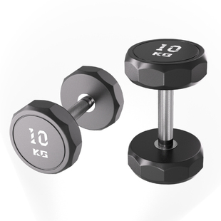 哑铃男士健身家用纯钢包胶实心铸铁俯卧撑电镀健身房专用女生一对