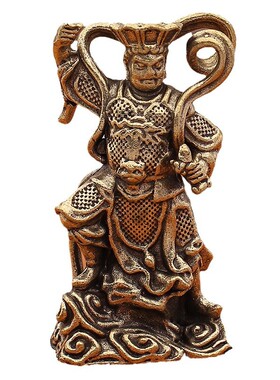 黄铜四大天王佛前护法摆件