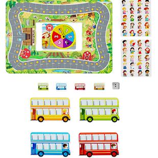 动物巴士站台儿童桌游数学思维训练亲子互动益智玩具启蒙新年礼物