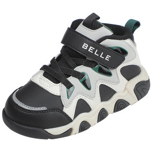 百丽童鞋冬季加绒保暖棉鞋男童轻便软底休闲鞋女童时尚百搭运动鞋