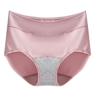 纯棉高腰女内裤轻失禁产后漏尿自带护垫吸水巾加厚裆部透气不防水