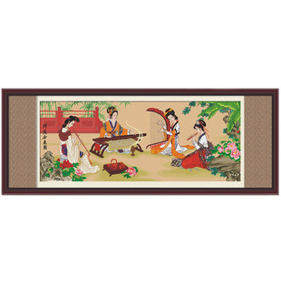 仕女图十字绣四大美女画刺绣印花大幅客厅自己绣手工2024新款线绣