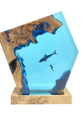 可发光室内家居饰品树脂实木送礼