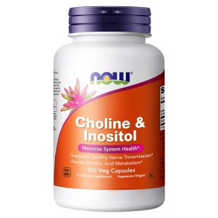 NOW Foods诺奥胆碱+肌醇成人维生素VB族补充剂100粒孕前调理女士