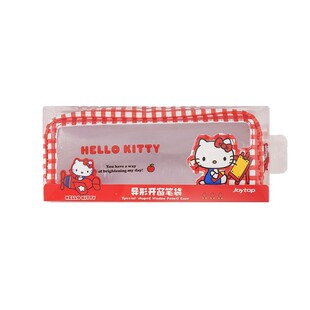 Joytop悦木三丽鸥HelloKitty凯蒂猫PU软面半透明笔袋女生女孩中小学生文具铅笔盒收纳袋儿童可爱卡通笔盒