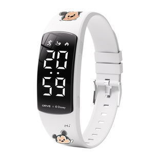 迪士尼儿童电子表运动手表学生防水震动闹钟手环多功能只看时间表