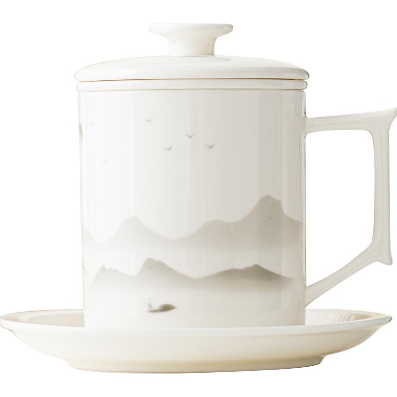 德化文创水墨陶瓷泡茶杯
