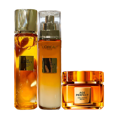 二代欧莱雅小蜜罐金致臻颜花蜜胶原水乳液面霜套装护肤品抗老紧致