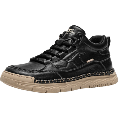 公牛世家高帮鞋男款复古英伦皮鞋