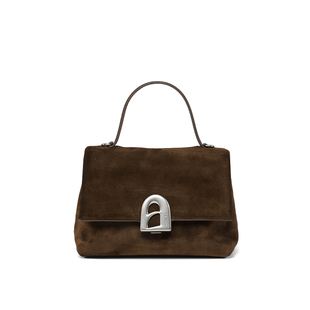 拉菲斯汀麂皮绒塌塌包2026新款秋冬通勤女包单肩斜挎包手提凯莉包