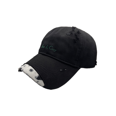 原创斑点狗拼接做旧棒球帽