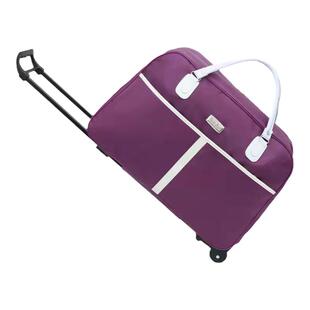 短途旅行拉杆包女大容量手提行李包轻便装衣服旅行袋带轮子可折叠