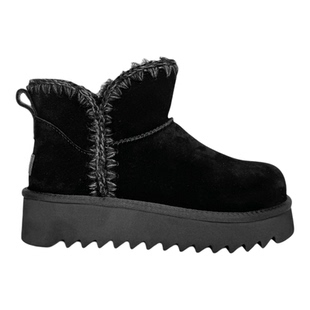 UDV纯羊毛厚底雪地靴女2025秋冬新款皮毛一体短靴防滑加绒棉鞋