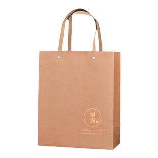 白茶普洱散茶一斤装礼品袋牛皮纸茶叶包装手提袋子铁罐子外袋加厚