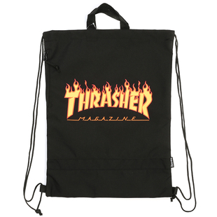 大雄潮社 日版THRASHER FLAME 滑板火焰LOGO运动束口收纳两用背包