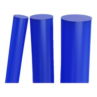 尼龙棒蓝色高强度塑料棒材 PA6超耐磨尼龙棒料耐高温实心棒材加工