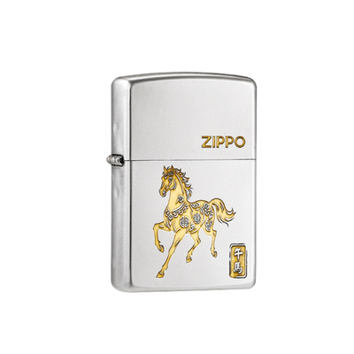 zippo打火机磨砂深雕十二生肖