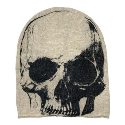 骷髅保暖印花冷帽毛线帽原创