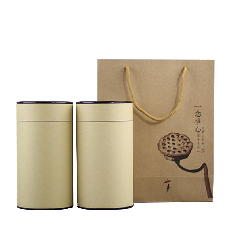 通用牛皮纸茶叶罐 茶叶包装盒空盒 茶叶礼盒 茶罐 茶叶纸罐