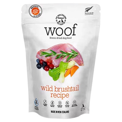 Woof新西兰狗冻干负鼠高蛋白主食冻干零食互动营养美味犬冻干