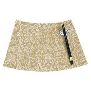 金色圆桌扇形餐垫高级感PVC西餐垫轻奢酒店餐桌垫隔热垫可定制