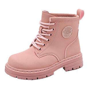 儿童马丁靴皮靴女款透气加绒公主二棉鞋英伦风长筒靴洋气女童靴子