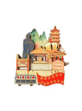 济南泰山纪念品泉城宁波冰箱贴