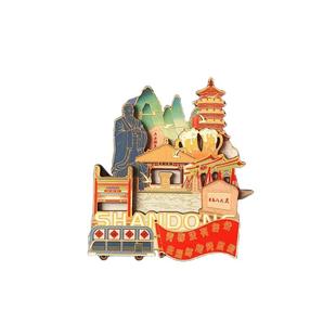 中国城市旅游冰箱贴磁贴山东青岛济南泰山大明湖泉城宁波纪念磁铁