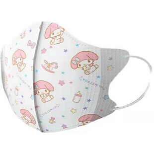 IRIS日本爱丽思夏季防护透气立体款幼儿童宝宝防尘薄款口罩美乐蒂