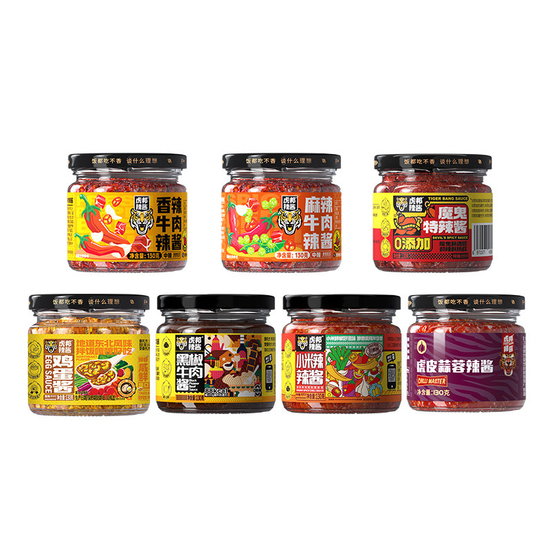 虎邦麻辣牛肉鸡蛋酱魔鬼特辣130g